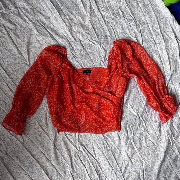 Revolve STATE wrap shirt - Picture 2 of 7